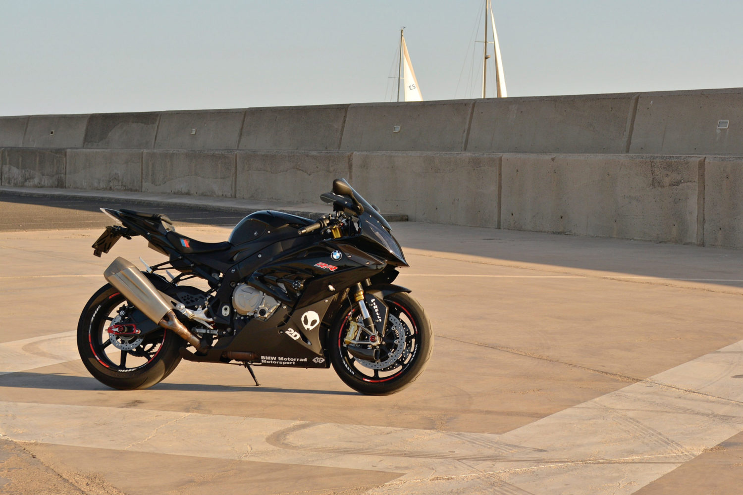 Black motorcycle for licence training